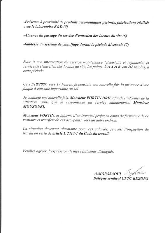 lettre candidature chsct